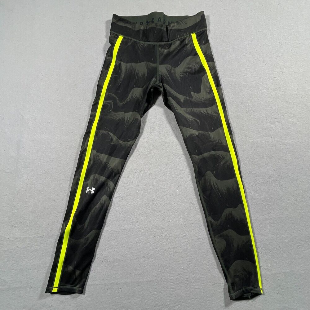 Under Armour Womens Medium 7/8 Leggings‎ Green Compression Camo Printed 26x26